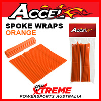 Accel Orange 21/18" Front & Rear Spoke Wraps Wheel Skins MX Dirt Bike Off Road