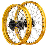 Axiom 21/19 Gold/Black Wheel Set w/ Black Nipples for KTM 250SX 2003-2024