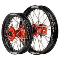 Axiom 12/10 Black/Orange Wheel Set for Gas-Gas MC65 2021-2023