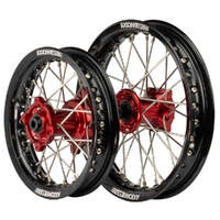 Axiom 12/10 Black/Red Wheel Set for Gas-Gas MC65 2021-2023