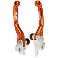 Axiom Orange Brake & Clutch Flex Pivot Lever Set for KTM 400 EXC 2009-2011