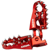 Axiom 57mm Red Alloy Footpegs for Beta RR250 2020-2024