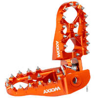 Axiom 57mm Orange Alloy Footpegs for Beta RR125 2017-2019