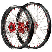 Axiom 21/19 Black/Red Wheels Set + Discs for Honda CRF250R 2004-2014