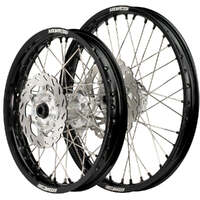 Axiom 21/19 Black/Silver Wheels Set + Discs for Honda CR250R 2002-2007