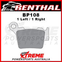 Renthal KTM450 EXC 4T Six Days 11-18 RC-1 Works Sintered Rear Brake Pad BP108