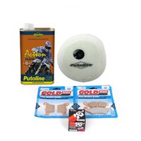 Service Kit for Husaberg FE570 2009-2012 Air & Oil Filter Fr/Rr Brake Pads