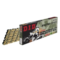 DID 520 ATV2 X-Ring Chain Gold/Black 120 Links for ATV Racing Genuine
