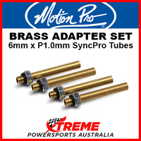 Motion Pro SyncPro Brass Adapter Set, 4 Short 6mm x P1.0mm Tubes 08-080168