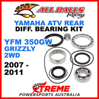 25-2033 Yamaha YFM 350GW Grizzly 2WD 07-11 ATV Rear Differential Bearing Kit