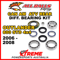 25-2068 Can Am Outlander 800 STD 4x4 2006-2008 ATV Rear Differential Bearing Kit