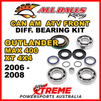 25-2069 Can Am Outlander MAX 400 XT 4X4 06-08 ATV Front Differential Bearing Kit