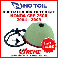 No Toil Honda CRF250R CRF 250R 2004-2009 Super Flo Kit Air Filter with Cage