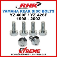 RHK MX REAR HEAVY DUTY BRAKE DISC BOLT SET YAMAHA YZ400F YZ426F 1998-2002 MOTO