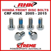 RHK MX FRONT HEAVY DUTY BRAKE DISC BOLT SET HONDA CRF450X CRF 450X 2005-2015