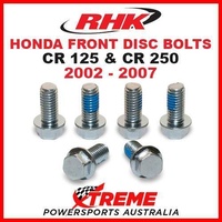 RHK MX FRONT HEAVY DUTY BRAKE DISC BOLT SET HONDA CR125 CR250 CR 125 250 02-2007