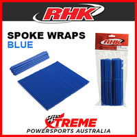 RHK Blue Front & Rear Spoke Wraps Skins 21/19" Wheel MX Dirt Bike Off Road