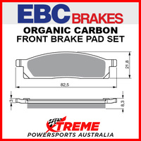 Yamaha DT50 DT 50 LC 1998 Onwards Organic Carbon Front Brake Pad FA119TT