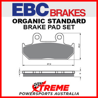 EBC Cagiva 500 Canyon 1999-2000 Organic Front Brake Pad FA124/2