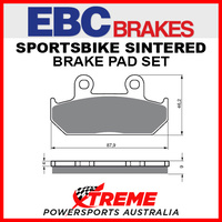 EBC Honda GL1500 Goldwing 1988-2000 Sportsbike Sintered Front Brake pad FA124/2HH