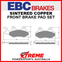 EBC CF-Moto U550 15-17 Sintered Copper Left Front Brake Pad FA135R