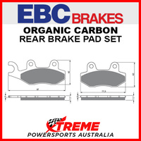 EBC Yamaha YXM700 Viking 14 Organic Carbon Right Rear Brake Pad FA135TT