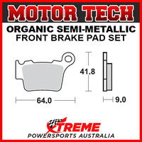 Motor Tech BMW G450 X 2009-2010 Semi-Metallic Rear Brake Pad FA368