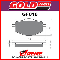 Goldfren Yamaha XC125 Vino 2007-2009 Sintered Off Road Front Brake Pad GF018K5