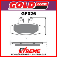 KTM DXC/EXC 5-0 90 Goldfren Sintered Off Road Rear Brake Pads GF026K5