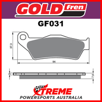 Goldfren Sintered Front Brake Pad Set for KTM 350 EXC-F 2016-2019 2020 2021 2022