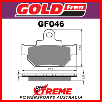 For Suzuki DR 600 RK 89 Goldfren Sintered Off Road Front Brake Pads GF046K5