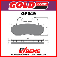 Honda CB 400 NC 1982 Goldfren Sintered Dual Sport Front Brake Pads GF049S3