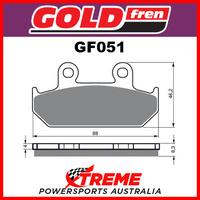 Honda VFR 750 FG/FH 86-87 Goldfren Sintered Dual Sport Front Brake Pads GF051S3