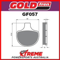 HD FXD/L/WG 84-99 Goldfren Sintered Dual Sport Front Brake Pads GF057S3