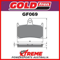 Honda NSR 250 R2J/R4J 88 Goldfren Sintered Dual Sport Front Brake Pads GF069S3