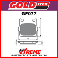 Yamaha YZ 125 W 1989 Goldfren Sintered Off Road Sintered Rear Brake Pads GF077K5