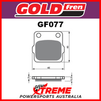 Yamaha YZ 80 E/F/G/H/J/K/L/M/N 93-01 Goldfren Sintered Dual Sport Rear Brake Pad GF077S3