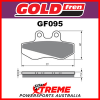 Aprilia RX3-5 Marce 91-94 Goldfren Sintered Dual Sport Front Brake Pads GF095S3