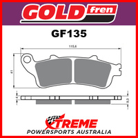 Honda NSS 250 2000-2004 Goldfren Sintered Dual Sport  Front Brake Pad GF135S3