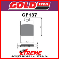 CPI GTR 125 2002-2003 Goldfren Sintered Dual Sport Rear Brake Pad GF137S3