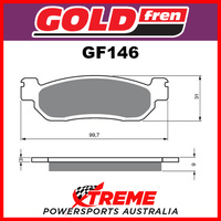 Yamaha TW 225 E 02-03 Goldfren Sintered Dual Sport Front Brake Pads GF146S3