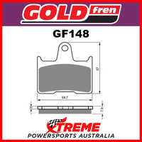 HD XL 883 L 14-17 Goldfren Sintered Dual Sport Rear Brake Pads GF148S3