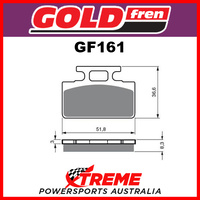 Honda NSF 250 R 12-13 Goldfren Sintered Dual Sport Rear Brake Pads GF161S3