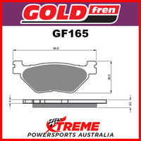 Yamaha TDM 900 02-14 Goldfren Sintered Dual Sport Rear Brake Pads GF165S3