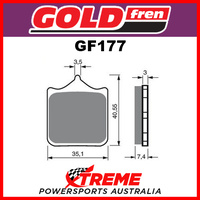 Benelli BN 600 GT 14-17 Goldfren Sintered Dual Sport Front Brake Pads GF177S3