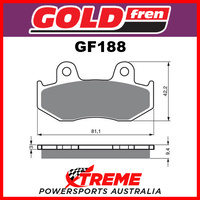 Yamaha YFZ 450 V/W/X 06-08 Goldfren Sintered Off Road Rear Brake Pads GF188K5