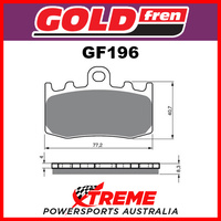 BMW R 1150 GS 11/01-03 Goldfren Sintered Dual Sport Front Brake Pads GF196S3