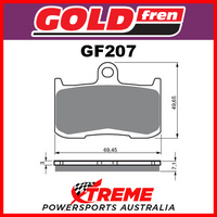 Honda RS 125 2004-2007 Goldfren Sintered Dual Sport  Front Brake Pad GF207S3