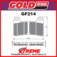 Honda CBR 600 05-14 Goldfren Sintered Dual Sport Front Brake Pads GF214S3