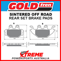 Goldfren Kawasaki KVF300 Brute Force 12-17 Sintered Off Road Rear Brake Pads GF230-K5